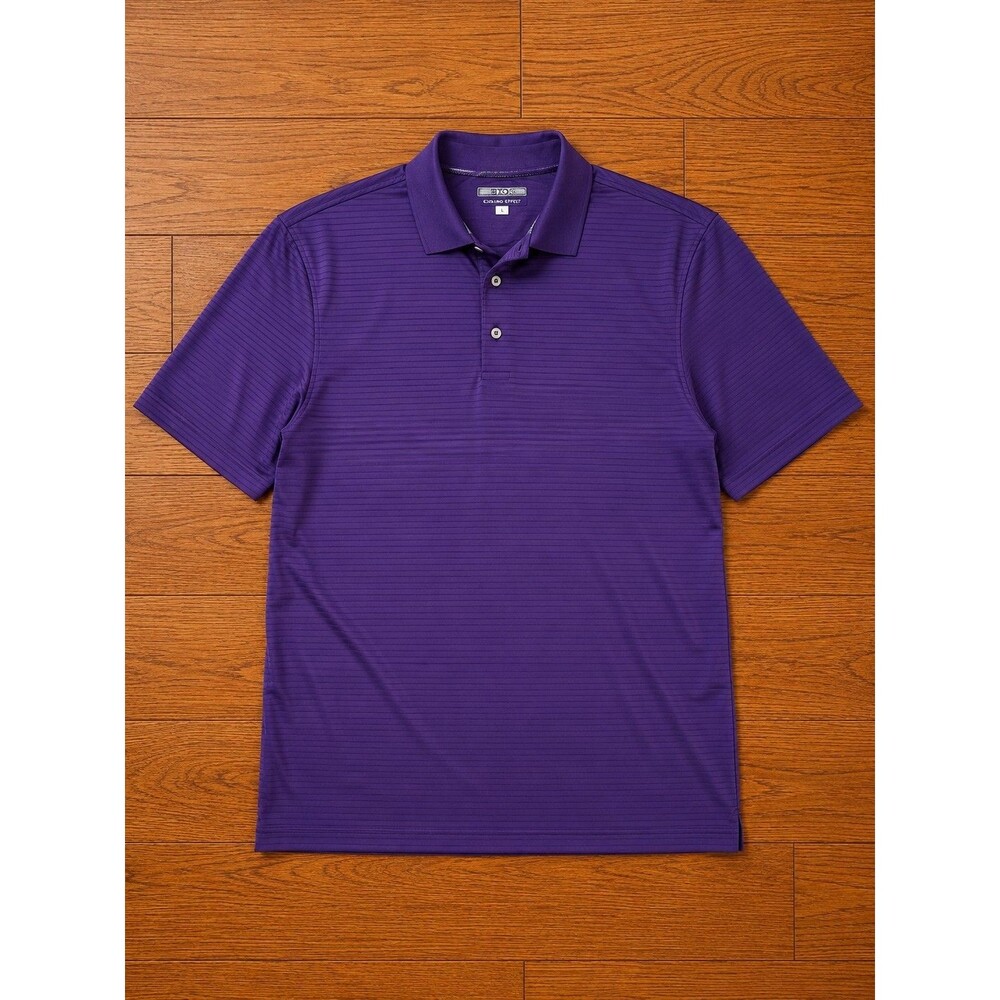 Heritage Cool Polo Shirt Men's XL Purple Performance Golf Short Sleeve